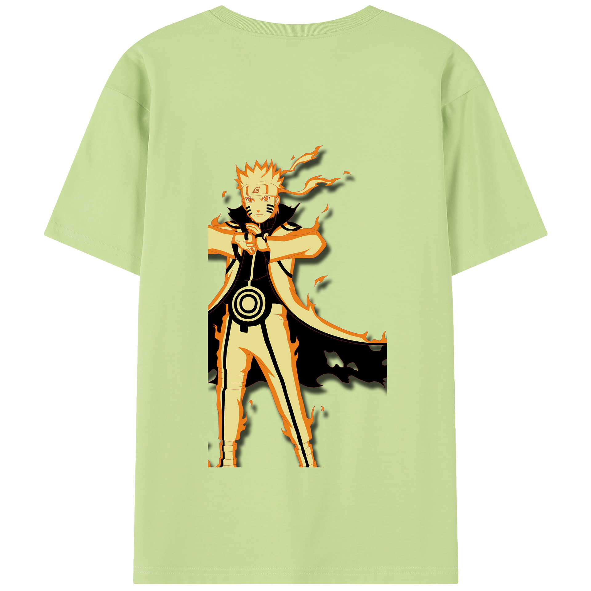 （画像用） NARUTO -ナルト- うずまき ナルト Uzumaki Naruto 綿100％半袖Tシャツ（背面プリント）
